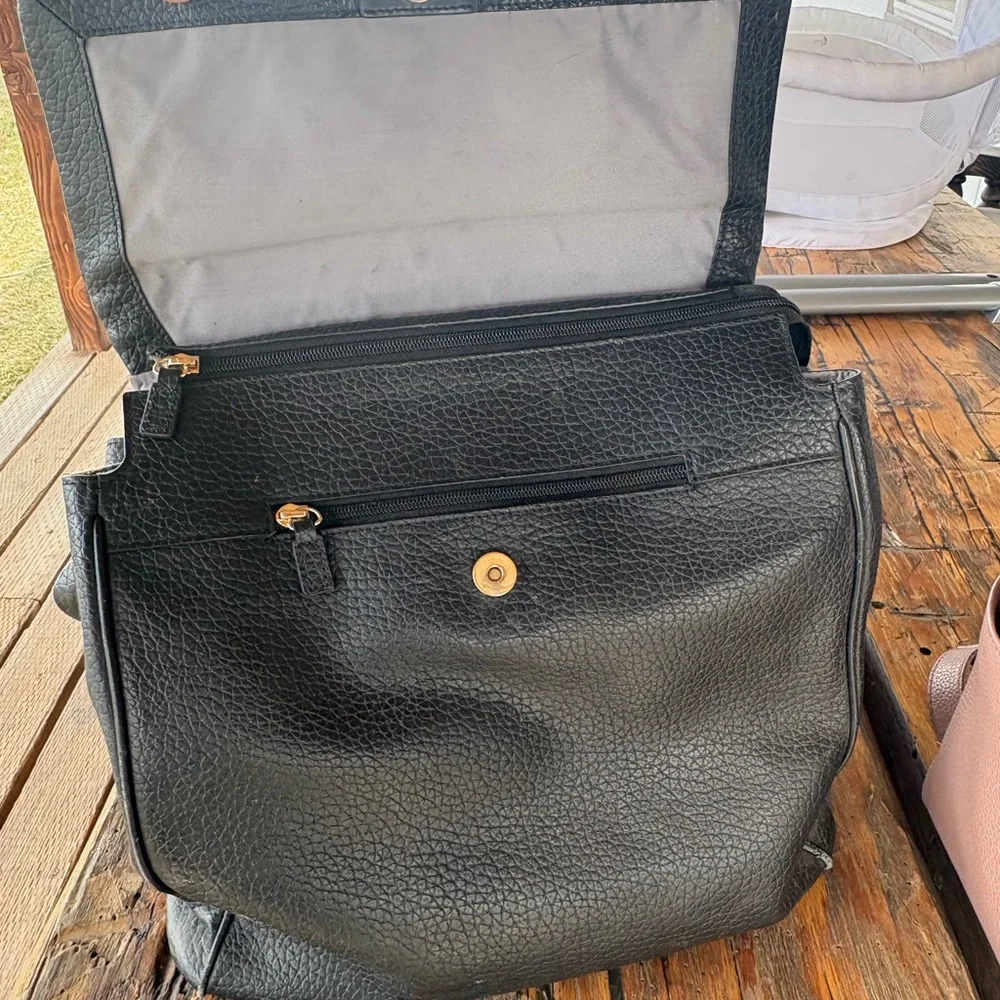 Storksak pebbled leather
